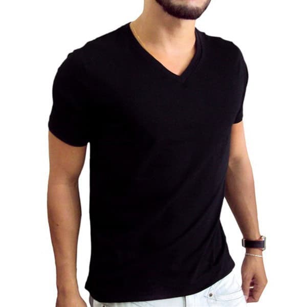 Camiseta Gola V 100% Algodão