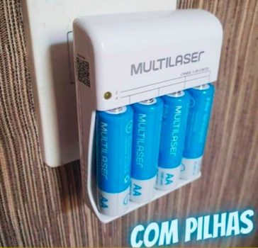 Carregador de Pilhas Multilaser AA/AAA + 4 Pilhas AA 2500Mah - CB054, turquoise