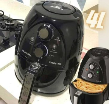 Fritadeira Elétrica Sem Óleo/Air Fryer Mondial - NAF-05 Preta 4L com Timer