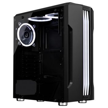 Gabinete Gamer Rise Mode Z01, RGB, Lateral em Vidro Fumê, Preto - RM-Z01-01-FB