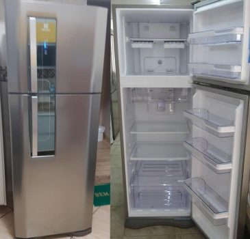 Geladeira/Refrigerador Top Freezer cor Inox 382L Electrolux (TF42S)
