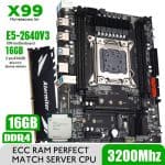 Intel Xeon E5 2640 V3 Placa Mãe Atermiter X99 Memória Ram Atermiter DDR4 2x8GB 3200mhz