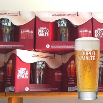 Kit Cerveja Brahma Duplo Malte 2 Unidades 330ml - com 1 Copo