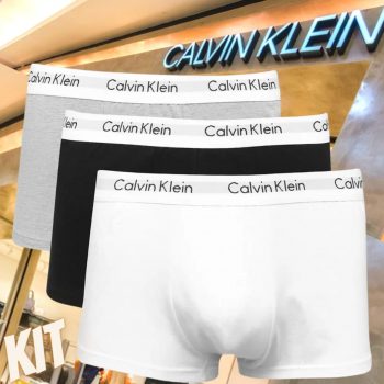 Kit Cueca Boxer Calvin Klein Trunk 3 Peças