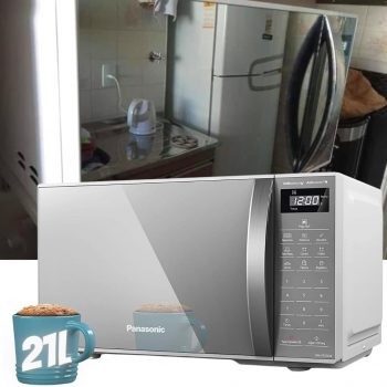 MICRO-ONDAS PANASONIC 21LT NN-ST27LWRUN 700W 127V ESPELHADA (AM)