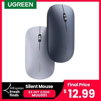 Mouse Wireless Silencioso Ugreen 4000 dpi