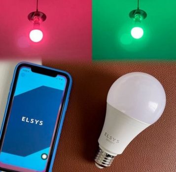 New Smart Lampada Wi Fi Elsys Bivolt, branco quente e frio, RGB compatível com Alexa e Google Assistente