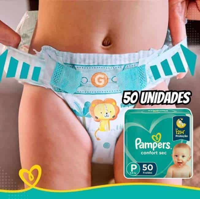 Pampers Fralda Confort Sec P 50 Unidades