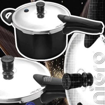 Panela de Pressão 4,5 L Nigro Press Fechamento Externo em Alumínio com 4 Sistemas de Segurança – Preta