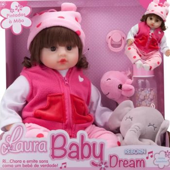 Bebê Reborn Dream Sophie Laura Baby - 47cm com Acessórios