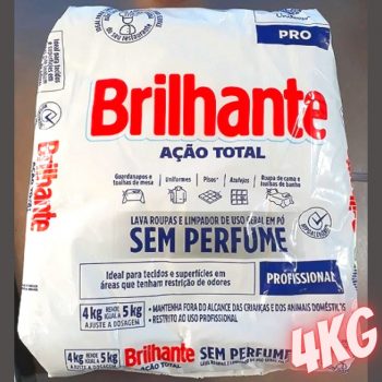 Detergente em Pó Hipoalergênico Brilhante Limpeza - Total Tamanho Família 4kg
