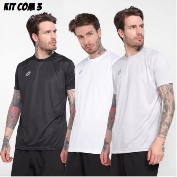 Kit Camiseta Lotto Training Masculina c/ 3 Peças