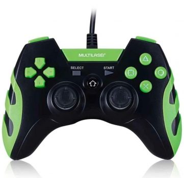 Multilaser Js091 Controle Gamer Ps3 E Pc Preto E Verde Multilaser – Js091, Verde E Preto - Sony_playstation3