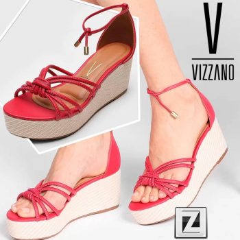 Sandália Vizzano Flatform Amarração Feminina