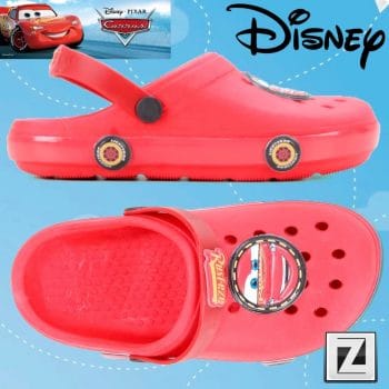 Sandália Babuche Infantil Disney Carros Masculina - Vermelho