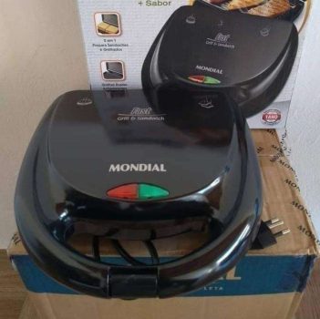 Sanduicheira Mondial Fast Grill e Sandwich S-12 SANDUICHEIRA-127V-PRETO
