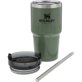 Stanley Copo reutilizável a vácuo Adventure com canudo, tampa à prova de vazamento, copo isolado, mantém o calor por 4 horas, frio por 5 horas, e gelo por 30 horas – 590 ml