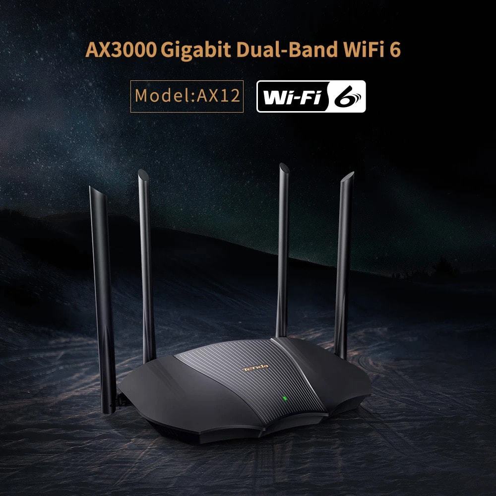 Tenda AX3000 AX12 Gigabit Dual Band Wifi 6 Router - Promotop