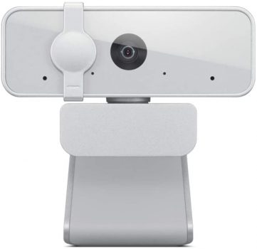 Webcam Lenovo 300 Full HD Com 2 Microfones Integrados 1080p 30fps USB Cinza Claro