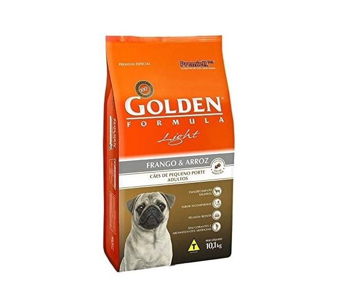 Ração Golden Fórmula Mini Bits Light para Cães Adultos de Pequeno Porte  Sabor Frango e Arroz - 1kg Premier Pet para Todas Pequeno Adulto 
