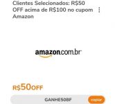 Cupom de R$50 OFF nas compras acima de R$100