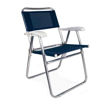 Cadeira Master Mor Alumínio Tela Sannet Azul