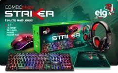 Combo Gamer 4 em 1 ELG Striker - Preto