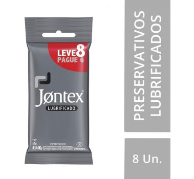 Preservativo Camisinha Jontex Lubrificado - Leve 8 Pague 6 Unidades, Jontex, Branco, 8un, pacote de 6