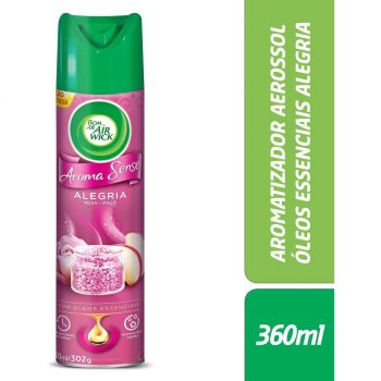 Aromatizador Bom Ar Aerossol Aroma Sense Alegria 360ml