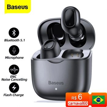Baseus W12 Tws Fone de Ouvido