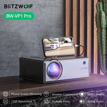 Blitzwolf BW VP1 Pro LCD Projetor 2800 Lumens