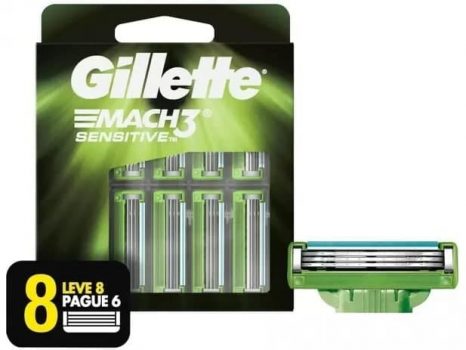 Carga Gillette Mach3 Sensitive – 8 Unidades