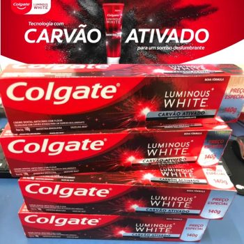 Colgate Creme Dental Clareador Luminous White Carvão Ativado 140G
