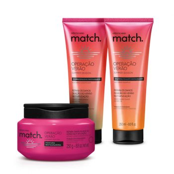 Combo Match Operação Verão: Shampoo 250ml + Condicionador 250ml + Máscara Capilar 250g