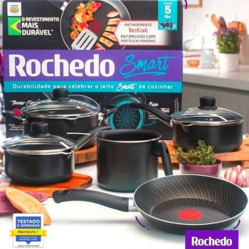 Conjunto de Panela Rochedo Smart Preto - 5 peças Preto