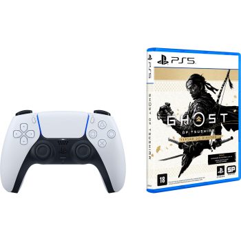 Controle Dualsense Playstation 5 + Game Ghost Of Tsushima Versão Do Diretor - PS5