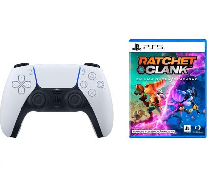 Controle Dualsense Playstation 5 + Game Ratchet & Clank: Em Uma Outra Dimensao - PS5