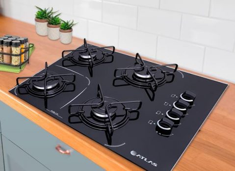Cooktop Atlas Agile Up Glass, Superautomático, Preto - 4 Bocas
