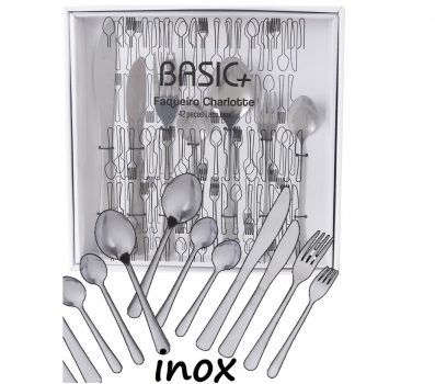 Faqueiro aço inox Charlotte 42 peças - Basic+