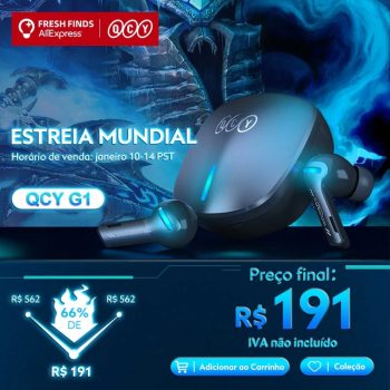 Fone de ouvido gamer QCY G1