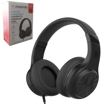Fone de Ouvido Motorola Pulse 120 com Microfone Preto, Único