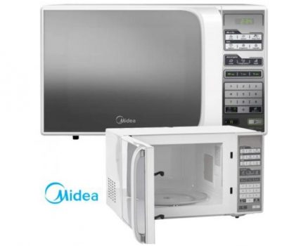 Micro-ondas Midea 31 Litros, Espelhado, Função Eco, Branco - MTFE4