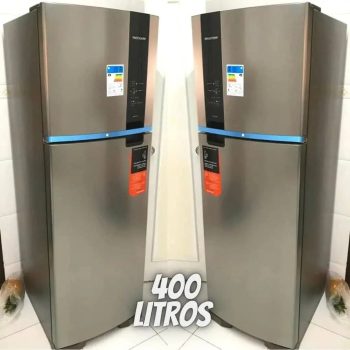 Geladeira Brastemp Frost Free Duplex 400 litros cor Inox com Freeze Control - BRM54HK
