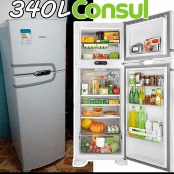 Geladeira Consul Frost Free Duplex 340 litros Branca com Prateleiras Altura Flex - CRM39AB