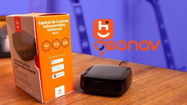 Hi by Geonav Central de Controle Inteligente, Wi-Fi, Aplicativo, Infravermelho - controle vários equipamentos através do smartphone, HIRCIR, compatível com Alexa e Google Assistente, Preto