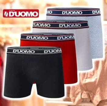 Kit 4 Cuecas Boxer Algodão, Duomo, Masculino
