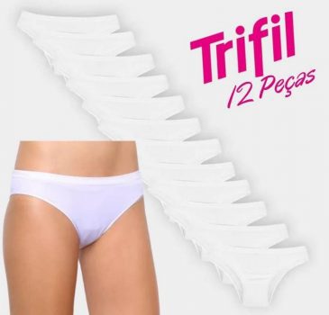 Kit Calcinha Tanga Trifil C/ 12 Peças