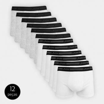 Kit Cueca UNW Boxer 12 Peças