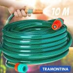 Mangueira em PVC com Engate Rosqueado e Esguicho Flex com 10m Verde