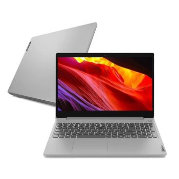 Notebook Lenovo Ultrafino Ideapad 3 Amd Ryzen 5 8gb 256gb Ssd Linux 15.6" Prata